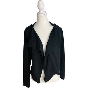 Converse One Star Open Front Sweatshirt Black